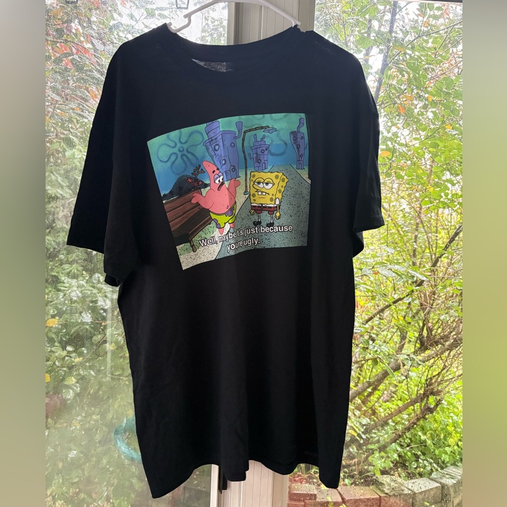 SpongeBob SquarePants Black Graphic Tee